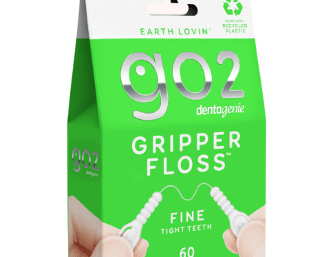 GO2 Dentagenie Gripper Fine 60 Flosstrips with Grips