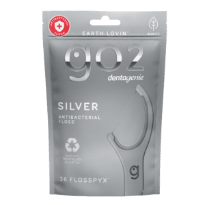 GO2 Dentagenie Silver Antibacterial Flosspyx Minty 36 pk