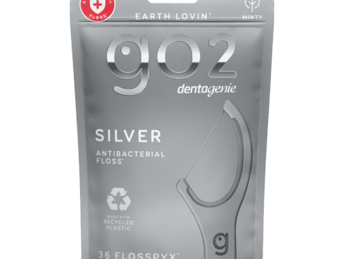 GO2 Dentagenie Silver Antibacterial Flosspyx Minty 36 pk
