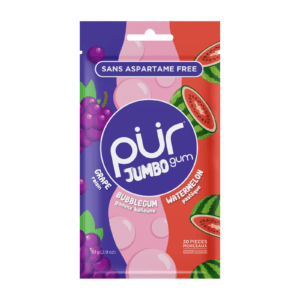 PUR JUMBO Grape Bubblegum Watermelon Gum
