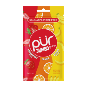 PUR JUMBO Strawberry, Orange & Banana Gum