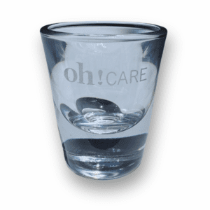 oh care shot glass mouthwash
