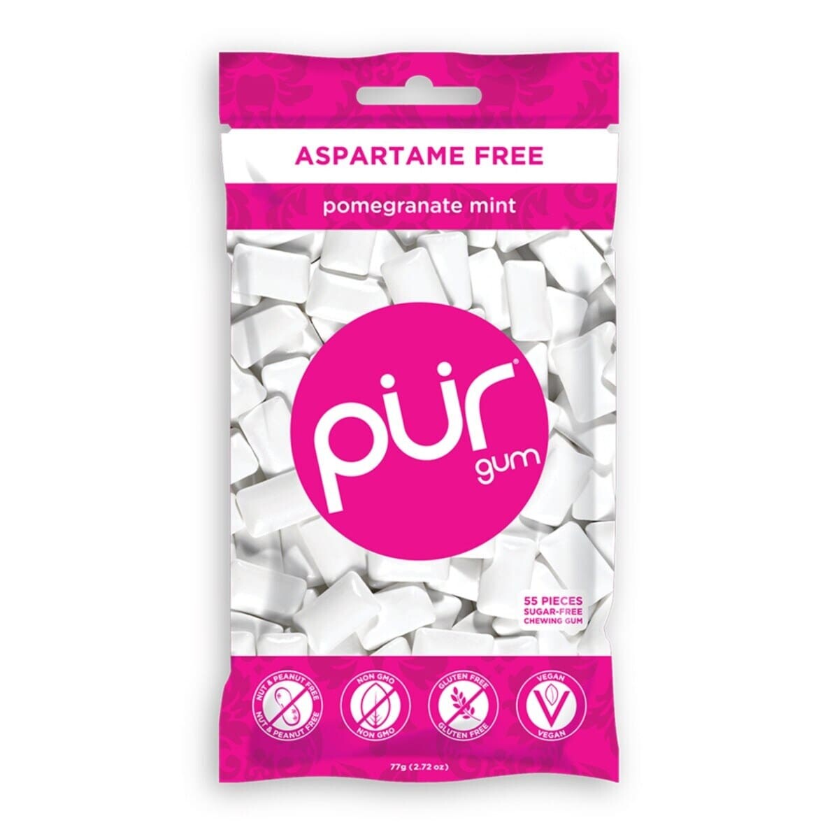 PUR Pomegranate Mint Chewing Gum PUR Pomegranate Mint Gum