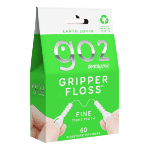 GO2 Dentagenie Gripper Fine 60 Flosstrips with Grips