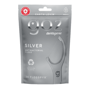 GO2 Dentagenie Silver Antibacterial Flosspyx Minty 36 pk