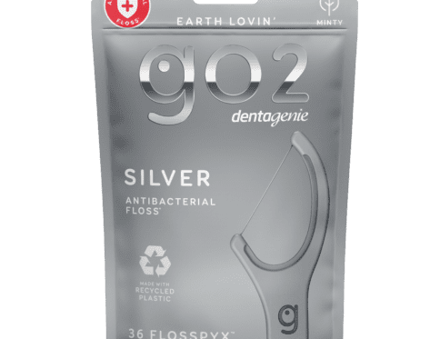 GO2 Dentagenie Silver Antibacterial Flosspyx Minty 36 pk