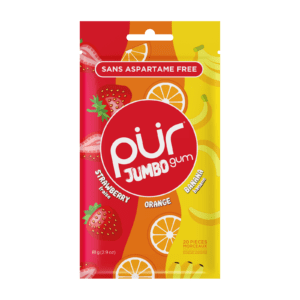 PUR JUMBO Strawberry, Orange & Banana Gum
