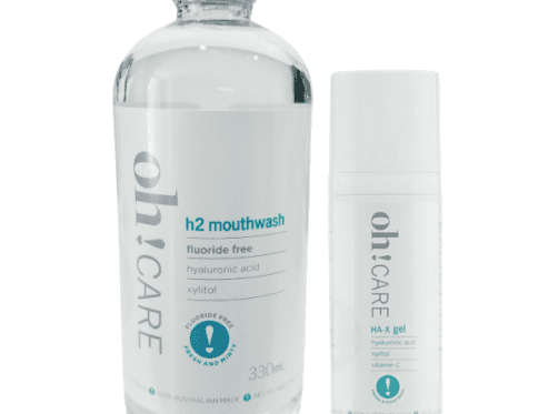 OH! Care BFF Duo Fluoride Free h2 Mouthwash & HA-X Gum Serum