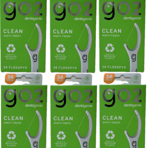 GO2 Dentagenie Fine Flosspyx Minty 6x 36pc