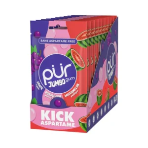 PUR JUMBO Grape Bubblegum Watermelon Gum 81g Bag 10 pack