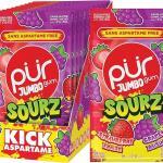 PUR JUMBO SOURZ Strawberry Grape Box 10x 81g bag