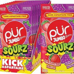 PUR JUMBO SOURZ Strawberry Grape Box 10x 81g bag
