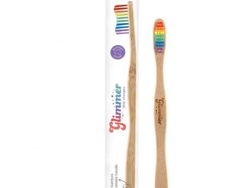 Glimmer Rainbow Bamboo Toothbrush