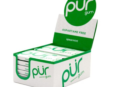 PUR Spearmint Chewing Gum 12.6g Blister Box of 12