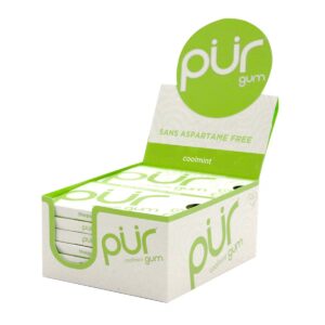 PUR Coolmint Chewing Gum 12.6g Box 12 blisters