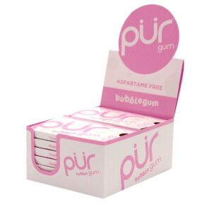 PUR Bubble Gum Chewing Gum 12.6g Blister Carton 12