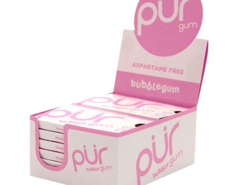 PUR Bubble Gum Chewing Gum 12.6g Blister Carton 12